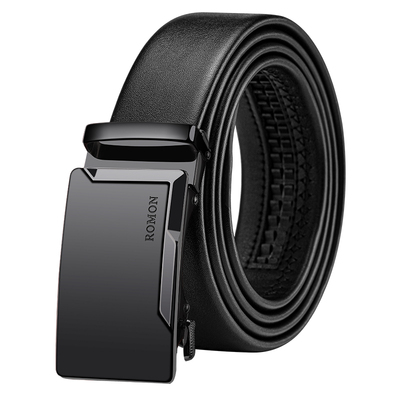 罗蒙男士真皮自动扣腰带