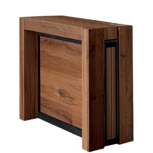 实木折叠餐桌伸缩北欧长方形可折叠饭桌家用小户型隐形餐桌椅组合