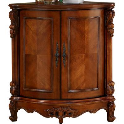 美式复古墙角柜实木客厅家具