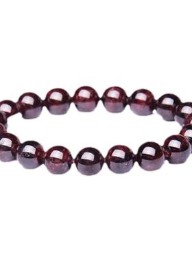酒红石榴石玛瑙多圈生日礼物手串