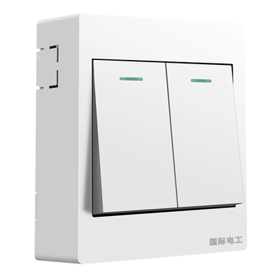 国际电工按钮明线明盒单控开关