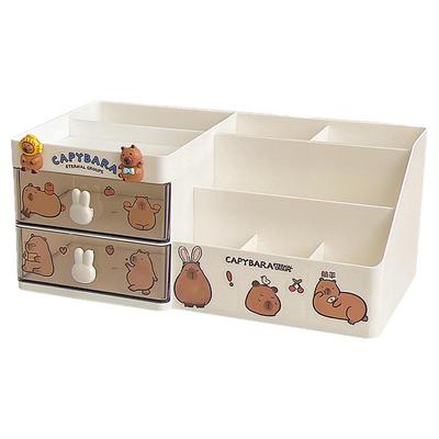 卡皮巴拉桌面收纳盒文具置物架女