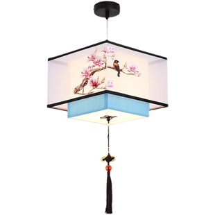 新中式餐厅吊灯餐饮民宿茶楼过道装饰灯笼火锅店大厅饭店包厢灯具