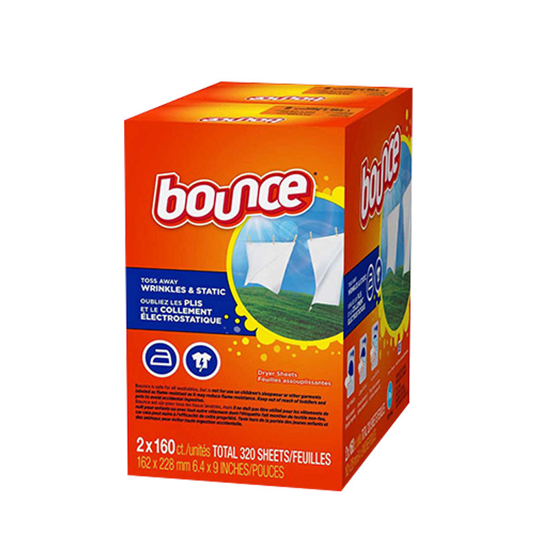 新品美国进口Bounce柔顺纸烘干机专用香衣片小熊衣物柔软纸香水纸