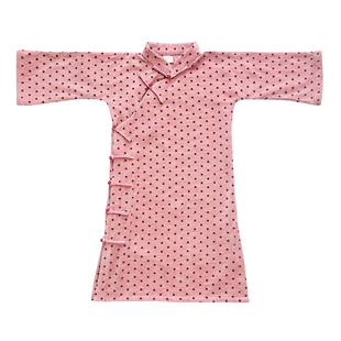 叙罗儿童旗袍春秋季9分袖气质连衣裙女童小旗袍女孩子新中式长袍