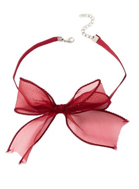 2025新项圈女颈带蕾丝黑色复古项链轻奢小众酒红丝绒山茶花锁骨链