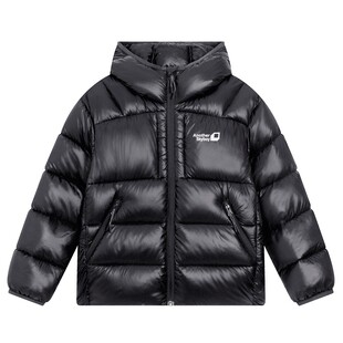 女童冬季90白鸭绒防水连帽羽绒服2026新款儿童女孩免洗防寒外套潮