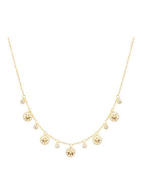 八芒星项链女轻奢白贝母锁骨链