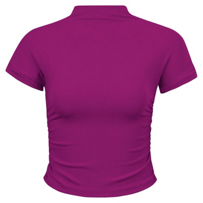 半高领运动背心短款健身上衣速干衣瑜伽服T恤女夏季紧身显瘦短袖