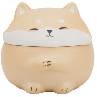 榜盛柴犬烟灰缸可爱创意带盖防灰飞办公室家用客厅高级感烟灰缸