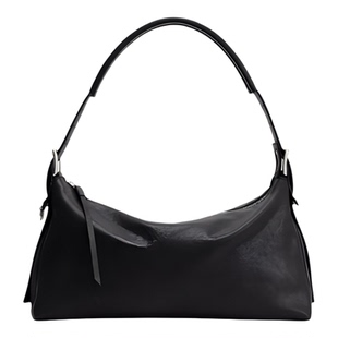 现货 Lemaire belted baguette牛皮极简hobo法棍腋下包手提包男女