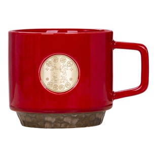 2026新年平安喜乐铜牌陶瓷马克杯送礼品水杯咖啡杯子刻字定制LOGO