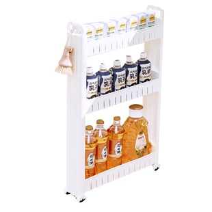 9/10cm缝隙超窄柜边卫生间厨房冰箱侧面极小收纳储夹缝置物架推车