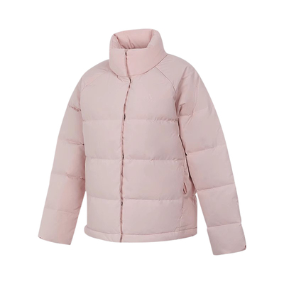 阿迪达斯女子短款白粉色羽绒服
