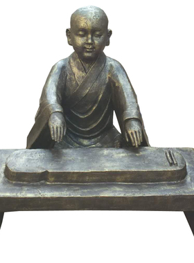 玻璃钢商业风弹琴人物雕塑定制