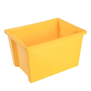 幼儿园教具篮家庭彩色塑料储物筐无盖叠加收纳箱积木玩具框收纳盒