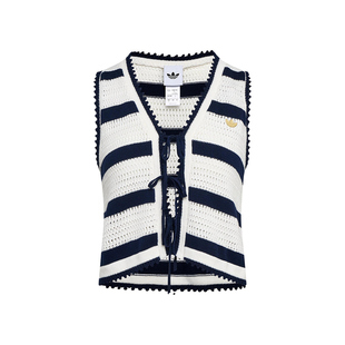 adidas阿迪达斯南法假日度假风纯棉针织背心马甲KX0703 KX0704