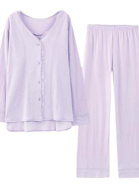 女纯棉宽松家居服睡衣套装
