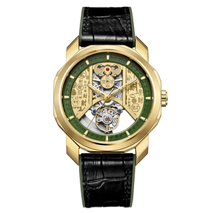 NANYUE南岳“开财门”系列时尚镂空男士机械表送男友生日新年礼物