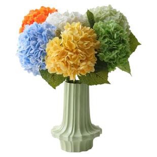 超逼真手感保湿绣球花束高档餐桌插花假花仿真花客厅摆设花瓶插花