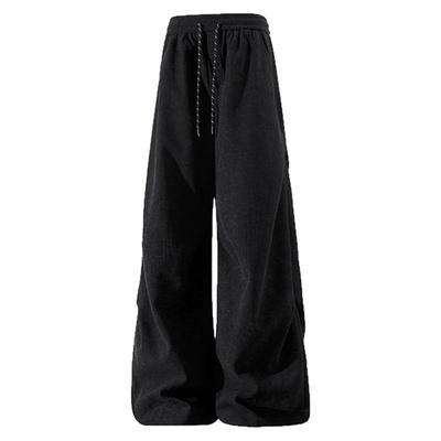 小尼力加绒工装裤长裤