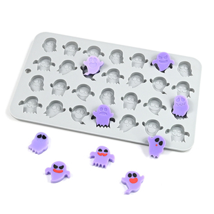 万圣节圣诞树姜饼人爱心硅胶模具南瓜饼干烤盘巧克力软糖溶豆模具