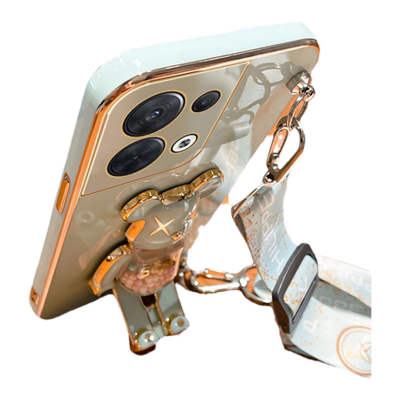 oppo带竖立支架+斜挎背带+挂脖子