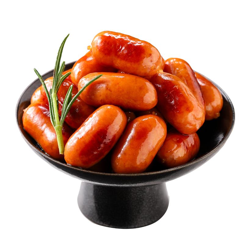 信华食品维也纳香肠450g台湾迷你一口肠烧烤火锅日式烟熏小脆肠