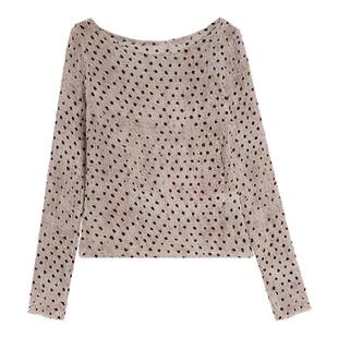 利达 NEW DADADA【褶皱波点】2026新款波点t恤女宽松韩版慵懒风