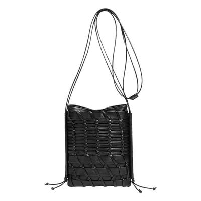 2025新款真皮手工编织小方包