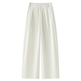 白色弯刀裤子女2026新款春季高腰显瘦休闲裤宽松阔腿裤九分镰刀裤