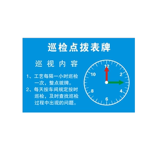 铝质设备状态管理标识牌/时钟牌/铝制反光巡检牌/化工厂巡检牌/反光安全标志牌/故障维修检查牌定制