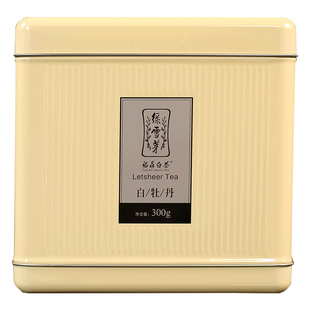 绿雪芽福鼎白茶正方罐23年老白茶白牡丹散茶礼盒300g