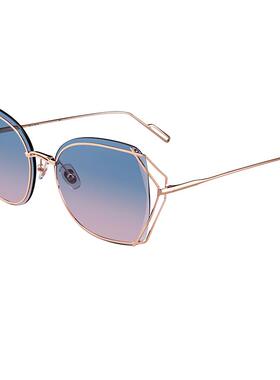 海伦凯勒太阳镜女时尚镂空黑镜