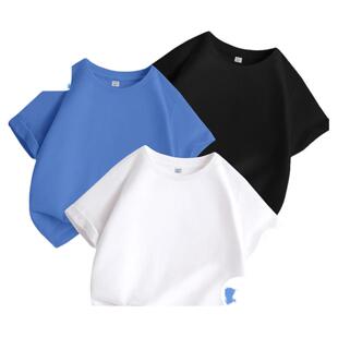 真维斯童装男童短袖t恤夏季男大童新款纯色纯棉体恤儿童白色夏装