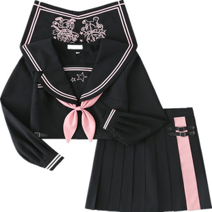 【木子酱JK】原创兔熊JK制服日系水手服长袖暗黑不良长裙秋冬新款