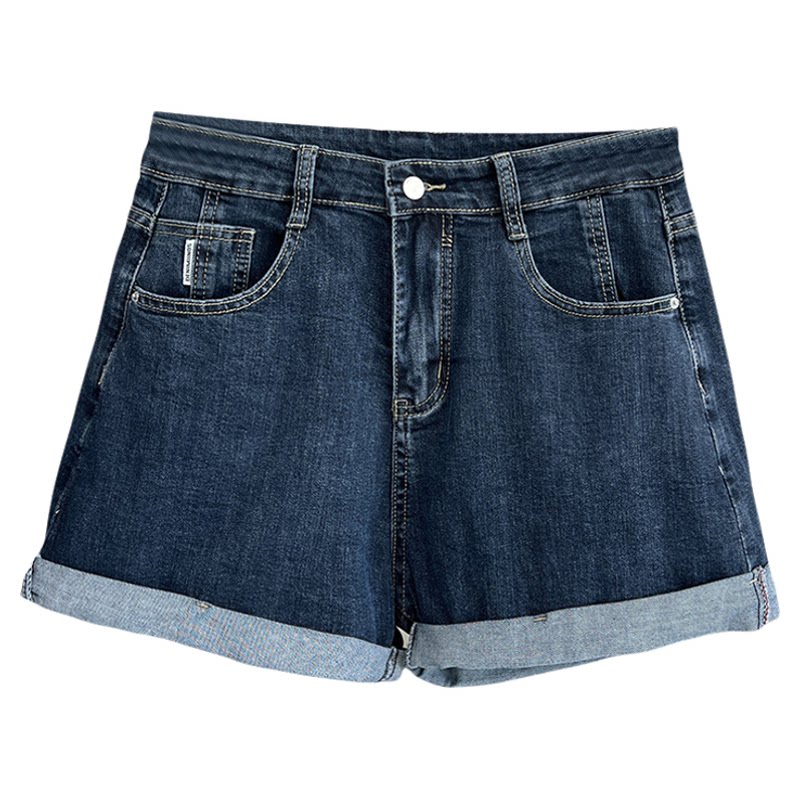 牛仔短裤女夏薄款a字阔腿热裤子