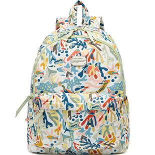 VENUCO双肩包女2025新款出行旅游大容量背包春夏轻便休闲旅行书包