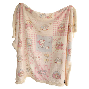 A类牛奶绒披肩毛毯多功能可水洗盖毯办公室沙发午睡毯母婴可用毯