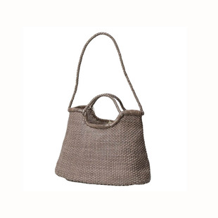 现货Dragon diffusion8920小众牛皮编织包法式百搭复古手提包女