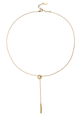 Noble Lady 韩国小众作品 18k包金可调节单根项链 chockerY字长链