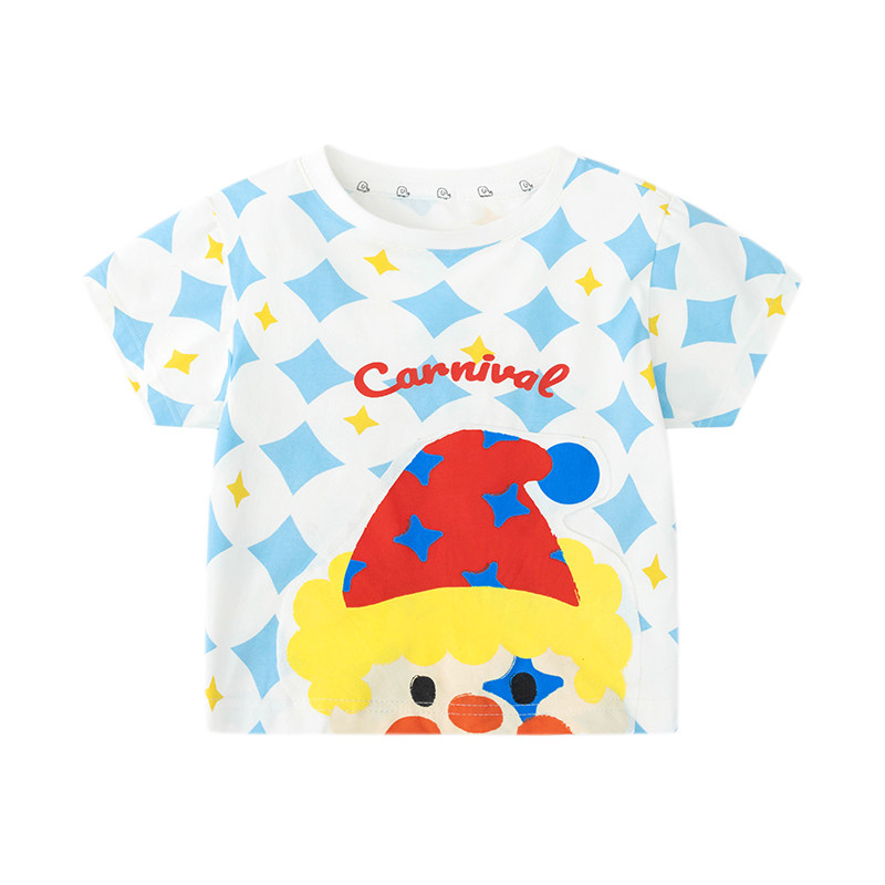 男童短袖夏季女童T恤夏款1岁小婴儿上衣薄款宝宝半袖夏装儿童童装