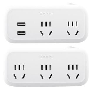 公牛插座转换器插头分插多功能插排插板不带线一转多孔面板二分三