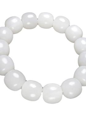 新疆老型珠细腻油润羊脂白玉手链