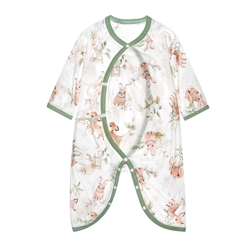 春夏新生兒0-3月護(hù)肚蝴蝶衣