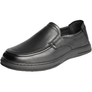 百丽男鞋一脚蹬套脚商务休闲真羊皮鞋男士通勤开车爸爸鞋8TU01CM5