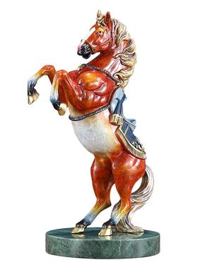 东方禧马到成功全铜赤兔马摆件办公室装饰开业黄铜工艺品开业礼品