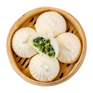 东园笋丁青菜包子素菜鲜肉大馒头营养懒早餐人冷冻速食半成品面点