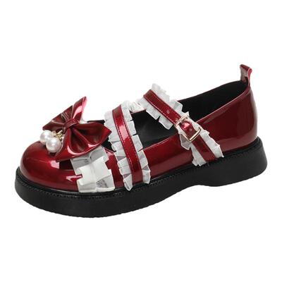 女童洛丽塔鞋子公主萝莉lo儿童黑色小皮鞋lolita女孩春秋新款单鞋