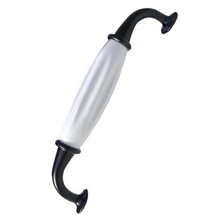 陶瓷把手衣柜拉手柜门抽屉黑白黑色复古柜子192长橱柜160孔距家具